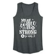 thumbnail image 1 of Instant Message - Strong Coffee Quote - Women's Racerback Tank Top, 1 of 6