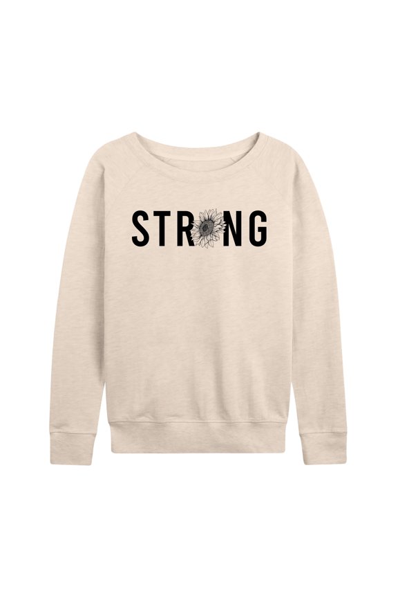 - Strong Sunflower - Women's French Terry Long Sleeve Pullover