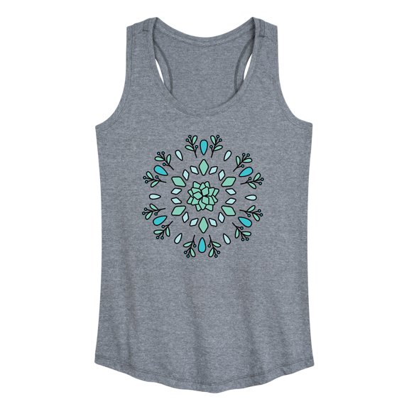 Instant Message - Succulent Mandala - Women's Racerback Tank Top