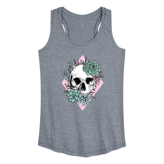 Instant Message - Succulent Skull Graphic Racerback Tank