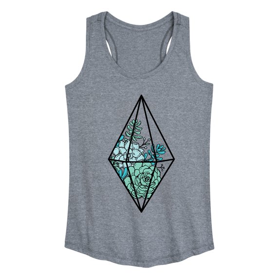 Instant Message - Succulent Terrarium - Women's Racerback Tank Top