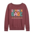 thumbnail image 1 of Instant Message - Summer Babe - Women's Lightweight French Terry Long Sleeve Shirt, 1 of 6