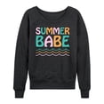 thumbnail image 1 of Instant Message - Summer Babe - Women's Lightweight French Terry Long Sleeve Shirt, 1 of 6