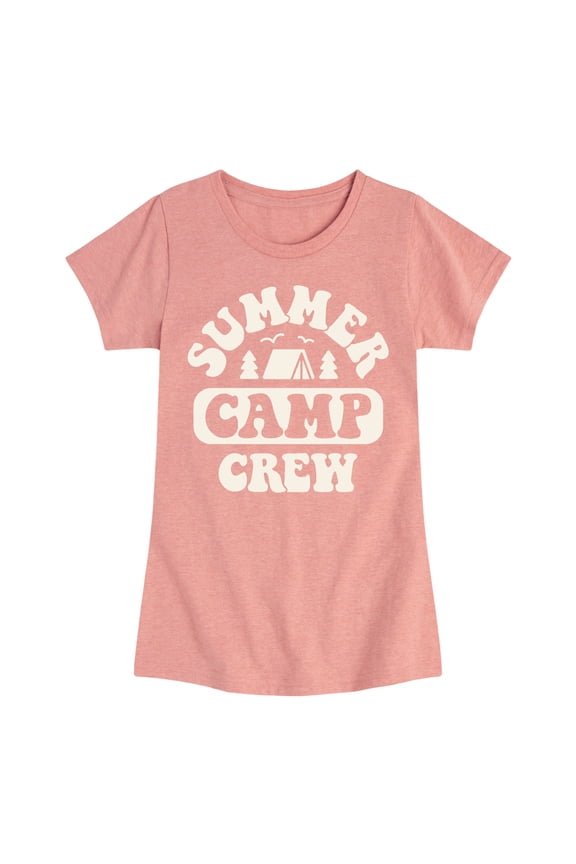 - Summer Camp Crew - Toddler & Youth Girls Short Sleeve Graphic T-Shirt