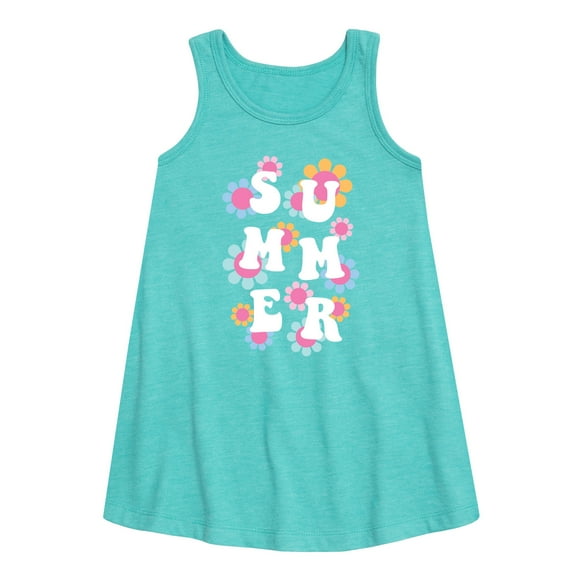 Instant Message - Summer Flowers - Toddler & Youth Girls A-line Dress