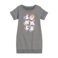 thumbnail image 1 of Instant Message - Summer Flowers - Toddler & Youth Girls Fleece Dress, 1 of 6
