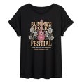 thumbnail image 1 of Instant Message - Summer Folk Festival Poster Oversized Graphic T-Shirt, 1 of 6