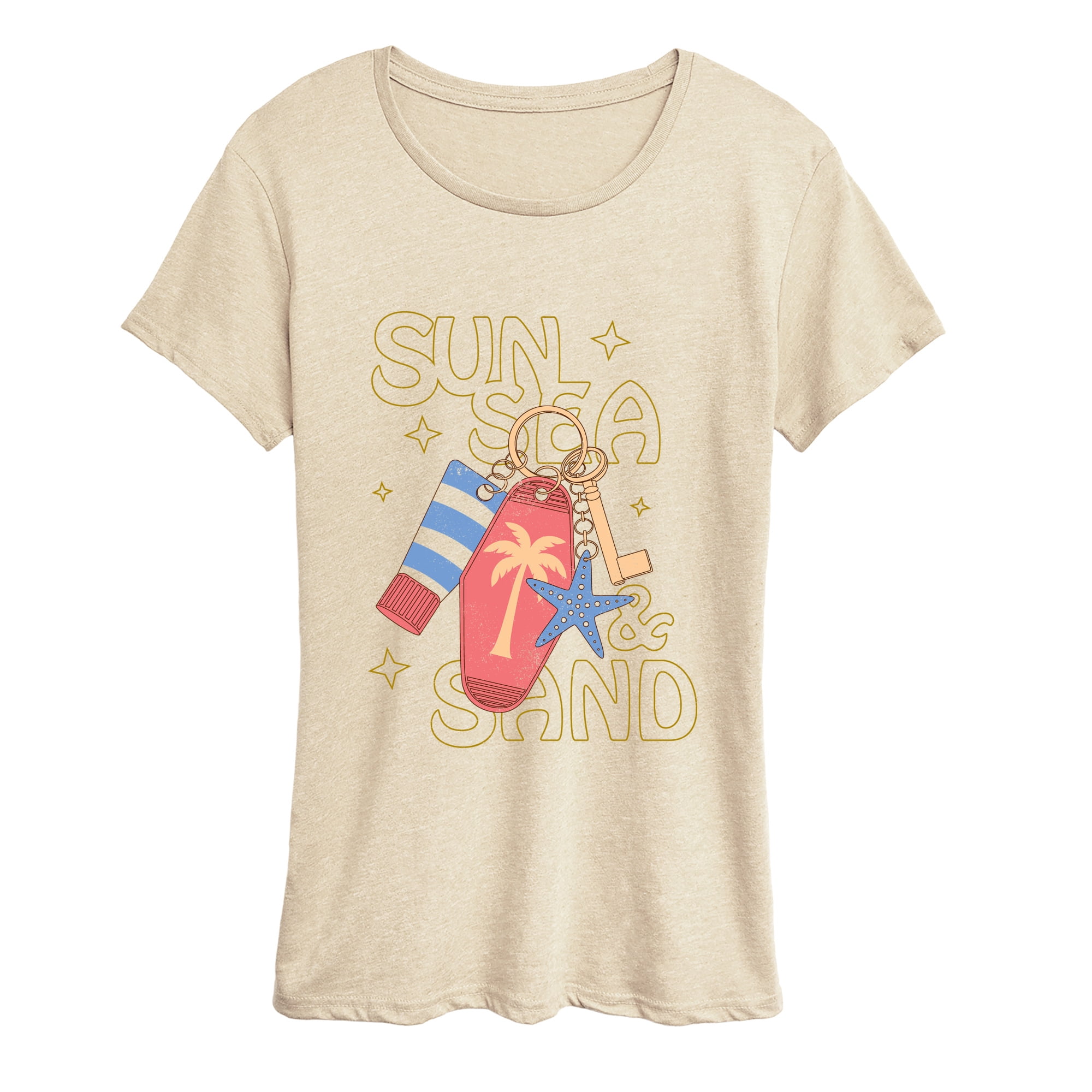 Immediate Message Instant Message - Summer Resort Keychain Women's Short Sleeve Graphic T ...