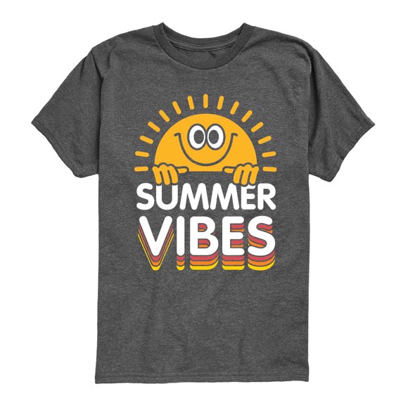 Instant Message - Summer Vibes Retro - Youth Boys Short Sleeve Graphic T-Shirt