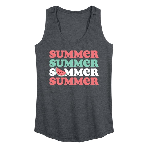 Instant Message - Summer Watermelon Graphic Racerback Tank