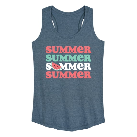 Instant Message - Summer Watermelon Graphic Racerback Tank