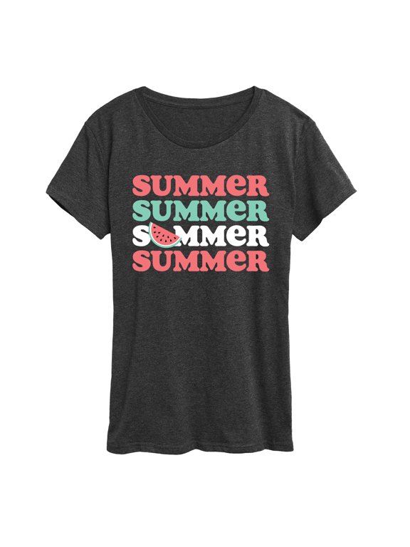 - Summer Watermelon Women's Short Sleeve Graphic T-Shirt