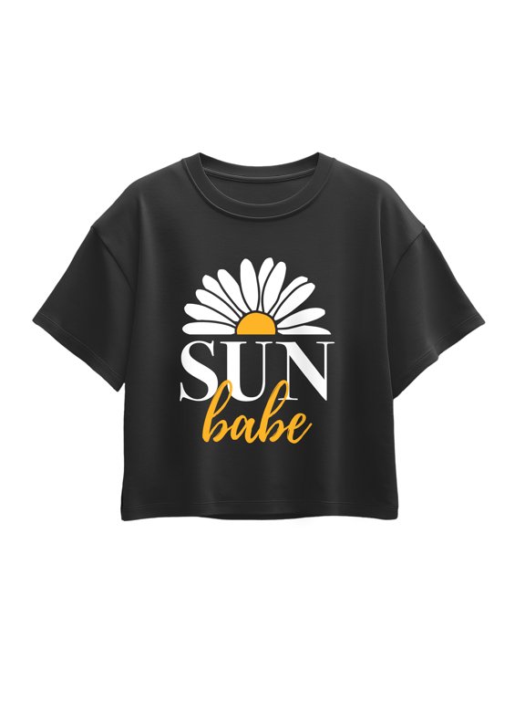 - Sun Babe Short Sleeve Boxy Graphic T-Shirt