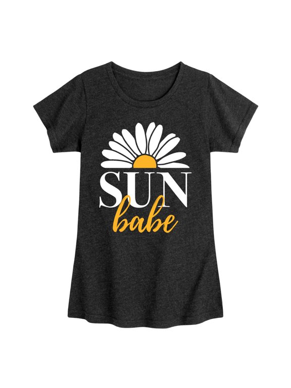 - Sun Babe Girls' Fitted Short Sleeve Graphic T-Shirt