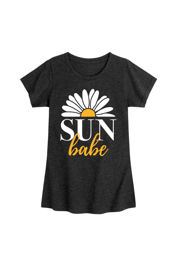 - Sun Babe - Youth Girls Fitted Short Sleeve T-Shirt