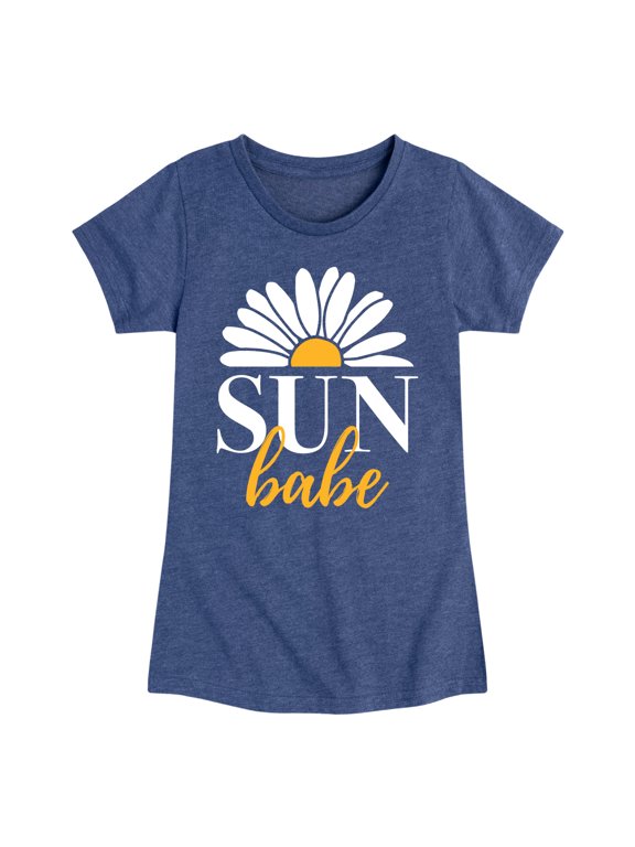 - Sun Babe Girls' Fitted Short Sleeve Graphic T-Shirt
