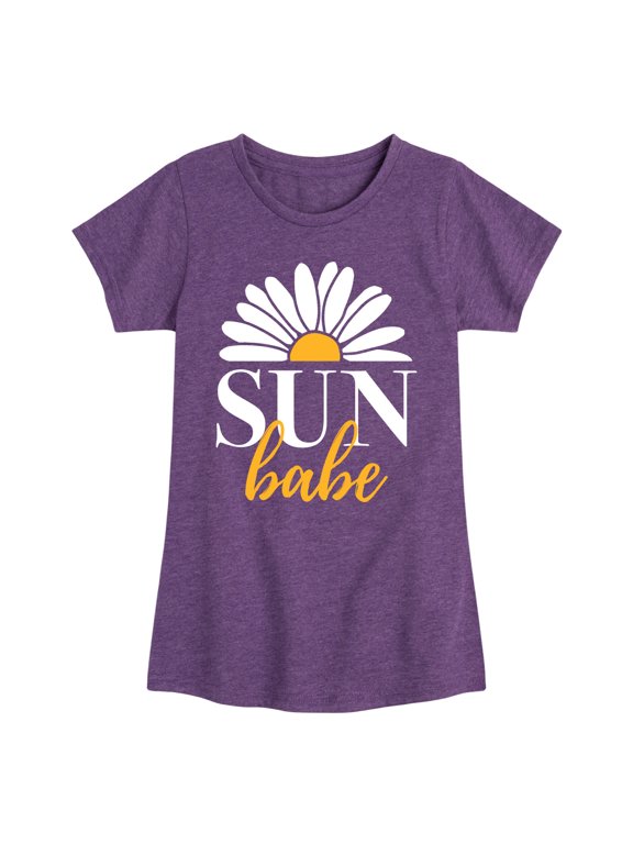 - Sun Babe Girls' Fitted Short Sleeve Graphic T-Shirt