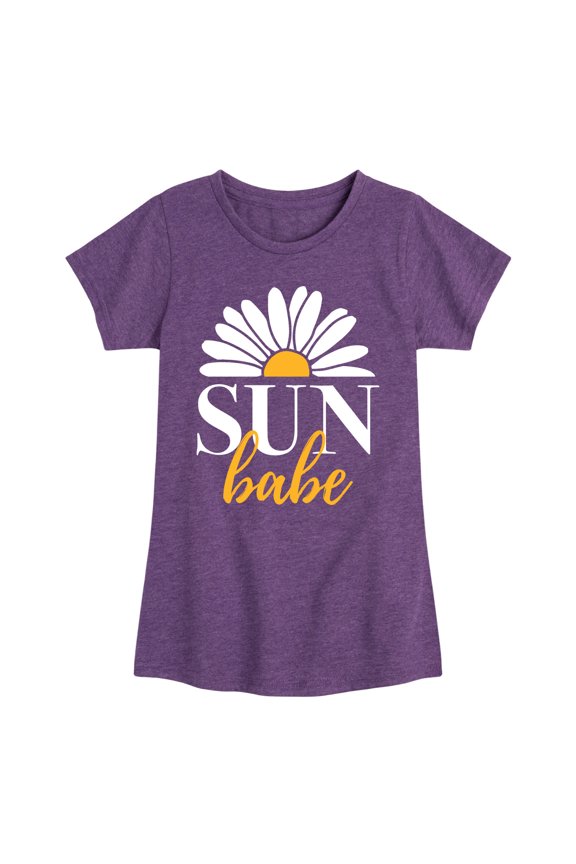 - Sun Babe - Youth Girls Fitted Short Sleeve T-Shirt