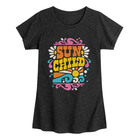 Instant Message - Sun Child Fitted Short Sleeve Graphic T-Shirt