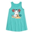 thumbnail image 1 of Instant Message - Sun, Fun, & Sandcastles - Toddler & Youth Girls A-line Dress, 1 of 5
