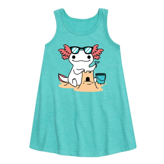 Instant Message - Sun, Fun, & Sandcastles - Toddler & Youth Girls A-line Dress