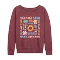 thumbnail image 1 of Instant Message - Sun Salt Sand Icons - Women's Lightweight French Terry Long Sleeve Shirt, 1 of 6