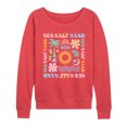 thumbnail image 1 of Instant Message - Sun Salt Sand Icons - Women's Lightweight French Terry Pullover, 1 of 6