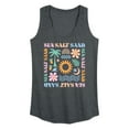 thumbnail image 1 of Instant Message - Sun Salt Sand Icons - Women's Racerback Tank Top, 1 of 6