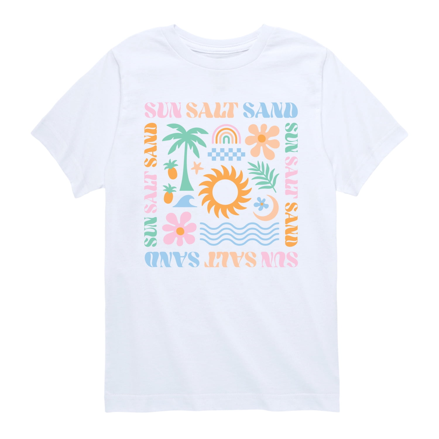 Instant Message - Sun Salt Sand Icons - Youth Boys Short Sleeve Graphic ...