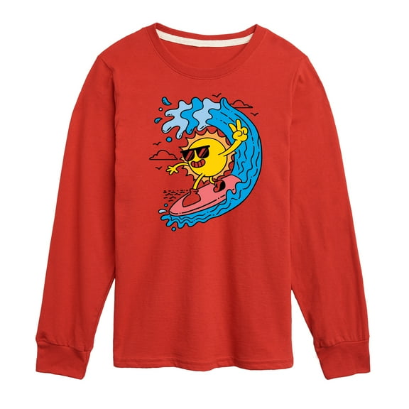Instant Message - Sun Surfer - Toddler & Youth Long Sleeve Graphic T-Shirt