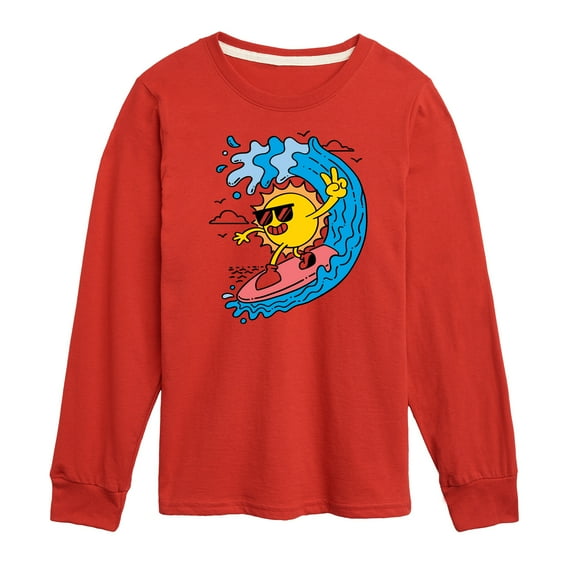 Instant Message - Sun Surfer - Toddler & Youth Long Sleeve Graphic T-Shirt