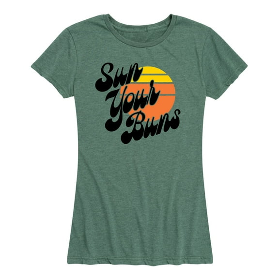 Instant Message - Sun Your Buns - Women's Short Sleeve Graphic T-Shirt