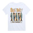 thumbnail image 1 of Instant Message - Sunday Fish Market Short Sleeve Graphic T-Shirt, 1 of 6