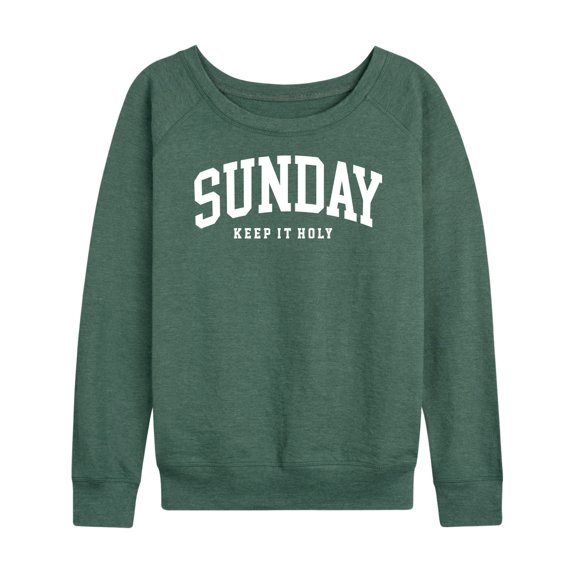 Instant Message - Sunday Keep It Holy - Women's Lightweight French Terry Long Sleeve Shirt