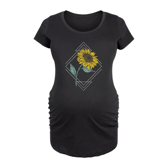 Instant Message - Sunflower Abstract - Women's Maternity Scoop Neck Graphic T-Shirt