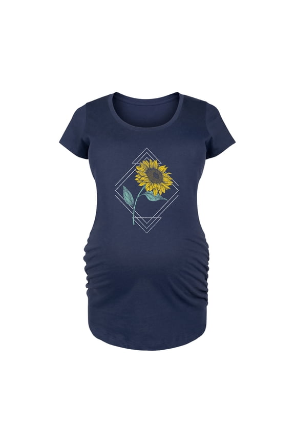 - Sunflower Abstract - Women's Maternity Scoop Neck Graphic T-Shirt