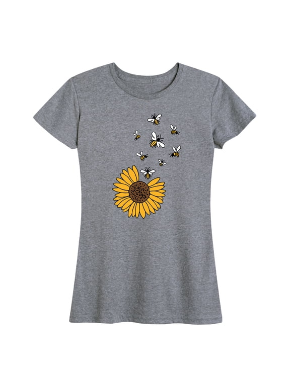 - Sunflower Bees Women's Short Sleeve Graphic T-Shirt