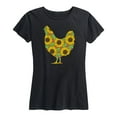 thumbnail image 1 of Instant Message - Sunflower Filled Chicken - Women's Short Sleeve Graphic T-Shirt, 1 of 5
