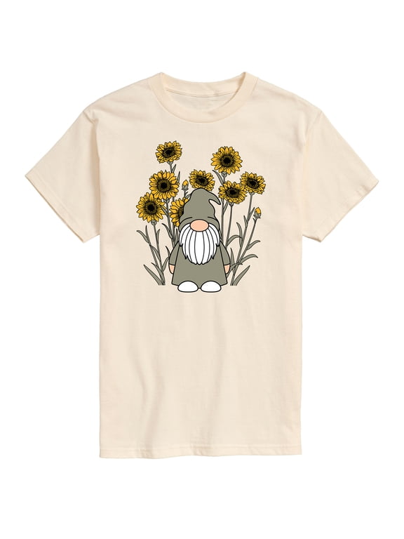 - Sunflower Gnome Men's Short Sleeve Graphic T-Shirt