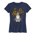 thumbnail image 1 of Instant Message - Sunflower Gnome - Women's Short Sleeve Graphic T-shirt, 1 of 5