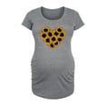 thumbnail image 1 of Instant Message - Sunflower Heart - Women's Maternity Scoop Neck Graphic T-Shirt, 1 of 5