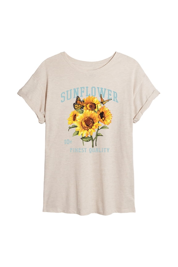 - Sunflower - Juniors Oversized Graphic T-Shirt