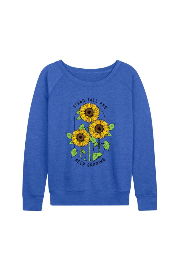 - Sunflower Quote - Women's French Terry Long Sleeve Pullover