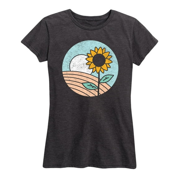 Instant Message - Sunflower Scene - Women's Short Sleeve Graphic T-Shirt