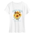 thumbnail image 1 of Instant Message - Sunflower Women's Short Sleeve Graphic T-Shirt, 1 of 6