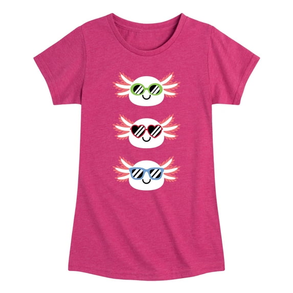 Instant Message - Sunglasses Axolotls - Toddler And Youth Girls Short Sleeve Graphic T-Shirt