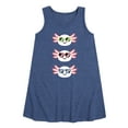 thumbnail image 1 of Instant Message - Sunglasses Axolotls - Toddler and Youth Girls A-line Dress, 1 of 6