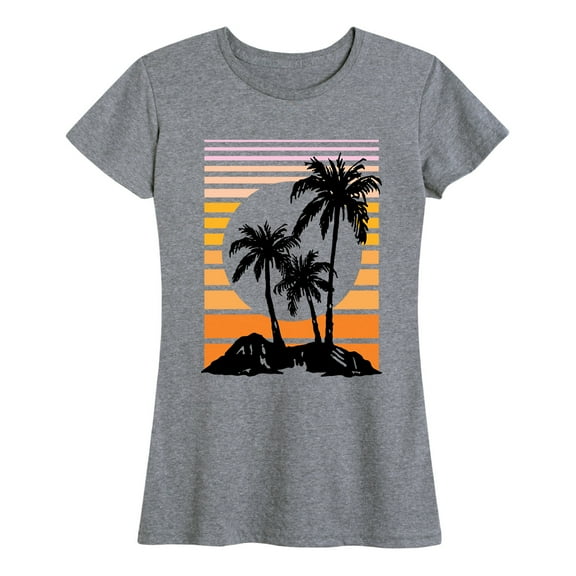 Instant Message - Sunset Palm Trees - Women's Short Sleeve Graphic T-Shirt