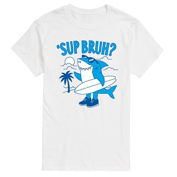 Instant Message - Sup Bruh Shark - Men's Short Sleeve Graphic T-Shirt