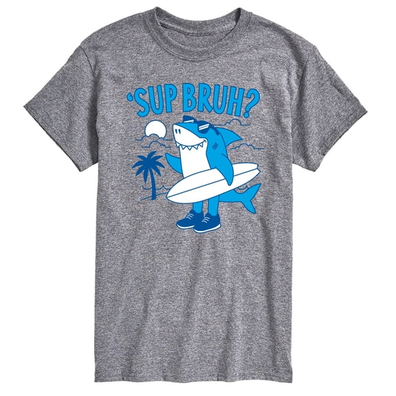 Instant Message - Sup Bruh Shark - Men's Short Sleeve Graphic T-Shirt